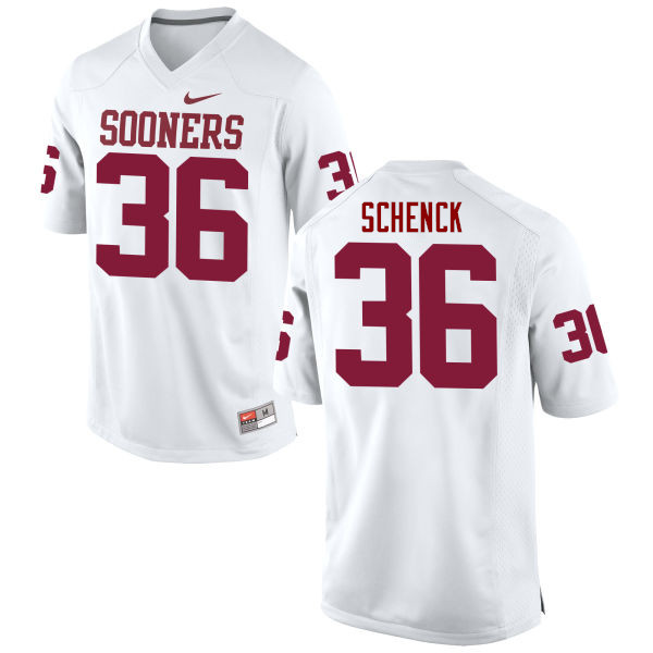 Oklahoma Sooners #36 Josh Schenck College Football Jerseys Game-White